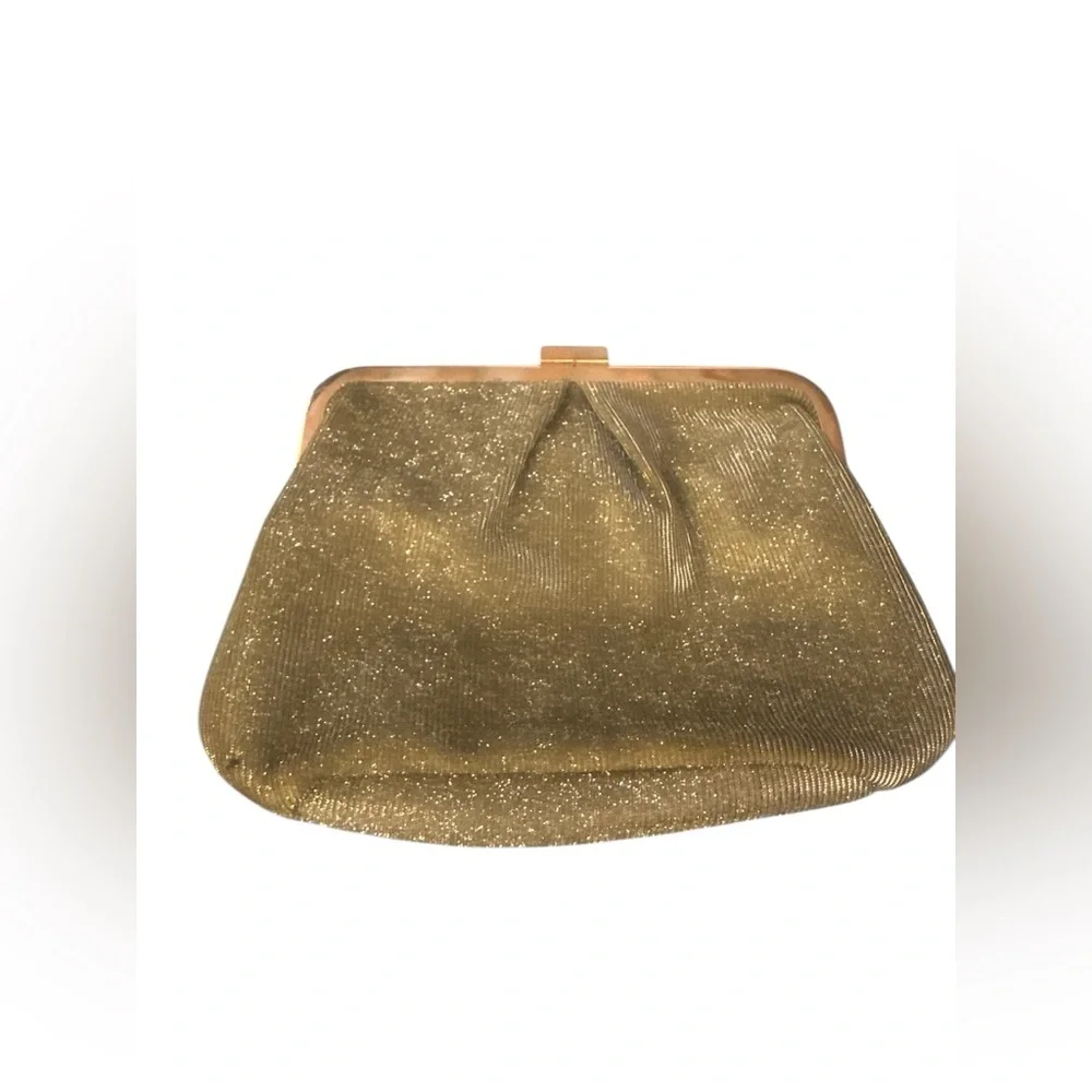 A New Day Metallic Gold Silver Crossbody or Clutch | EUC - Picture 6 of 6